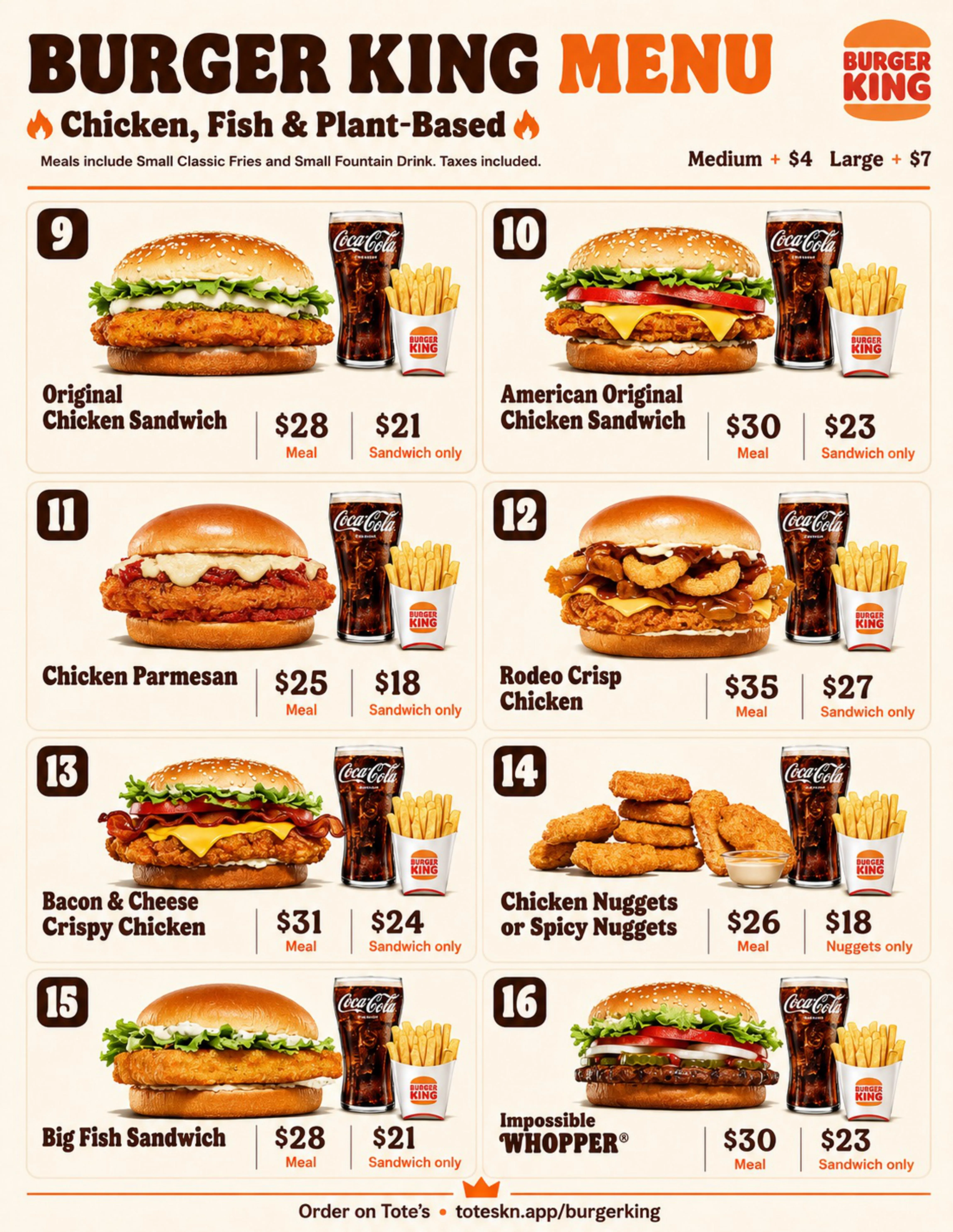 Burger King menu page 2