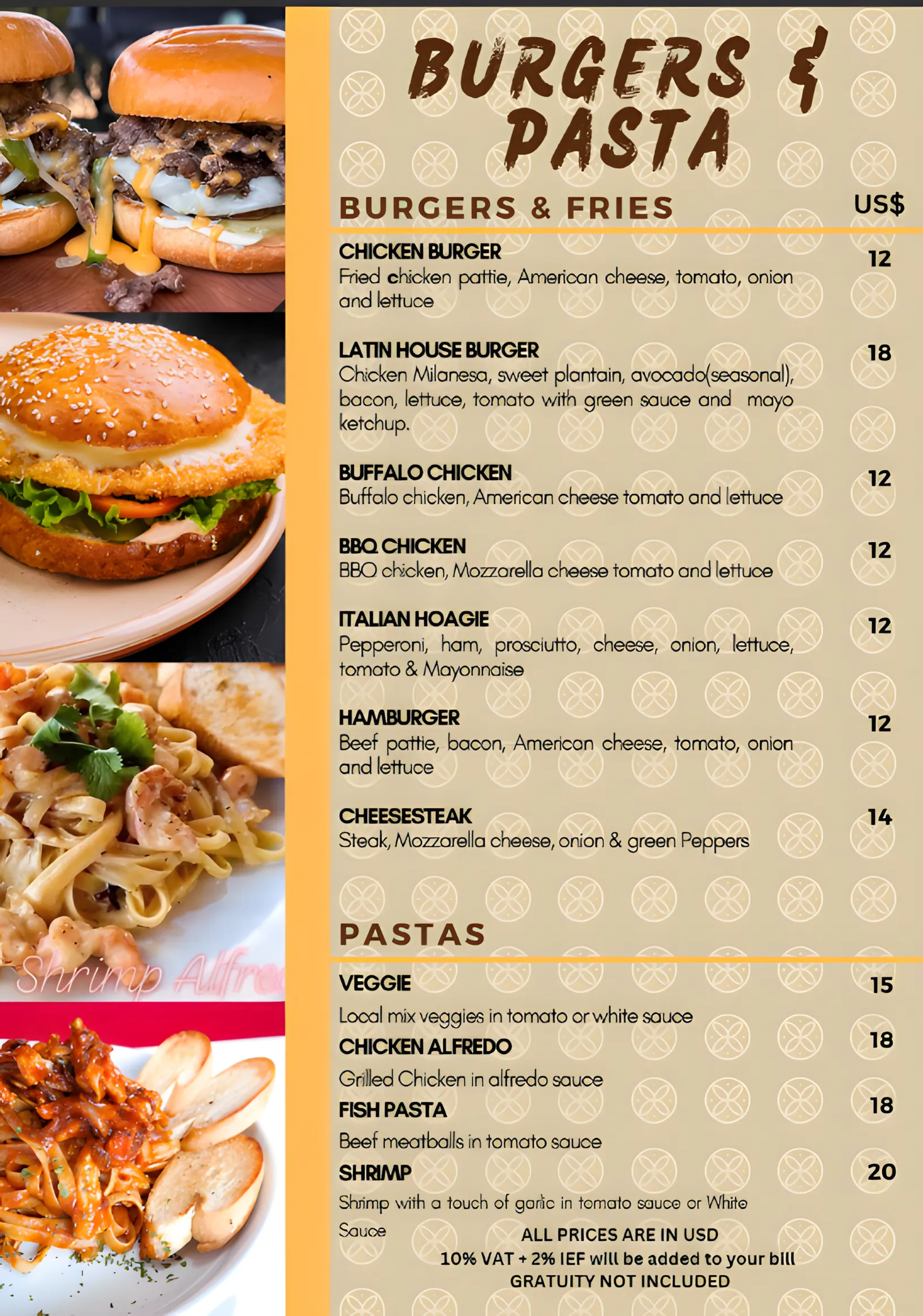 Latin House Global Cuisine menu page 13