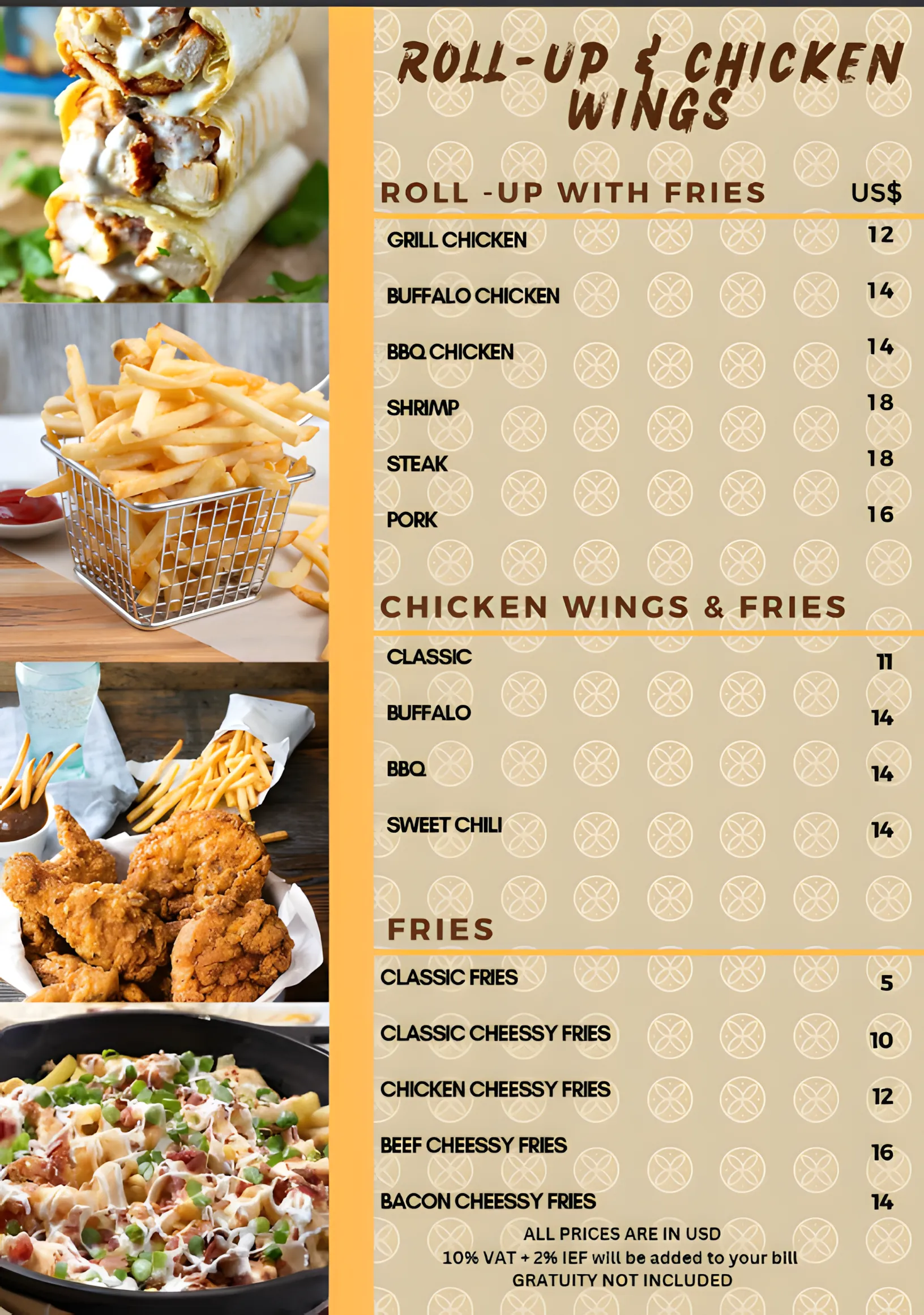 Latin House Global Cuisine menu page 14