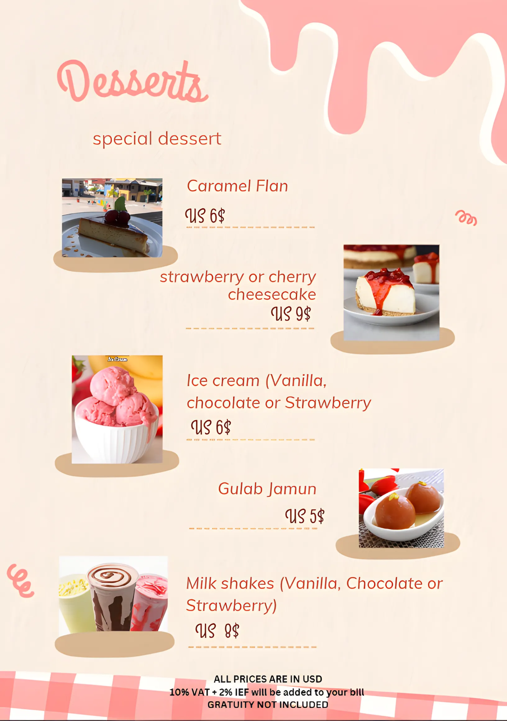 Latin House Global Cuisine menu page 15