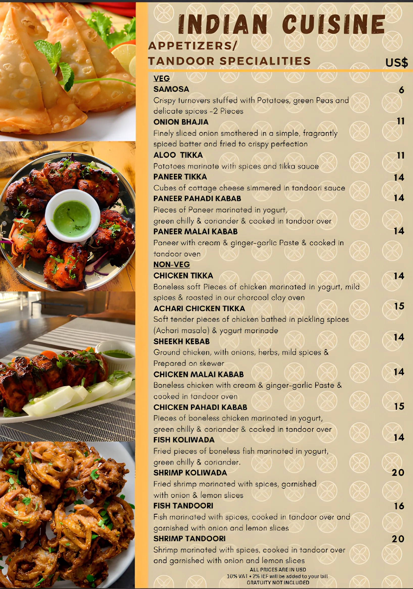 Latin House Global Cuisine menu page 5