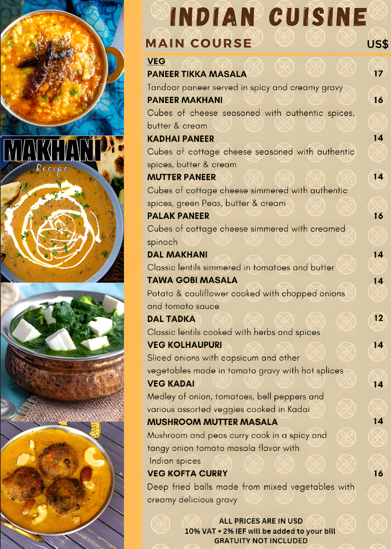 Latin House Global Cuisine menu page 6