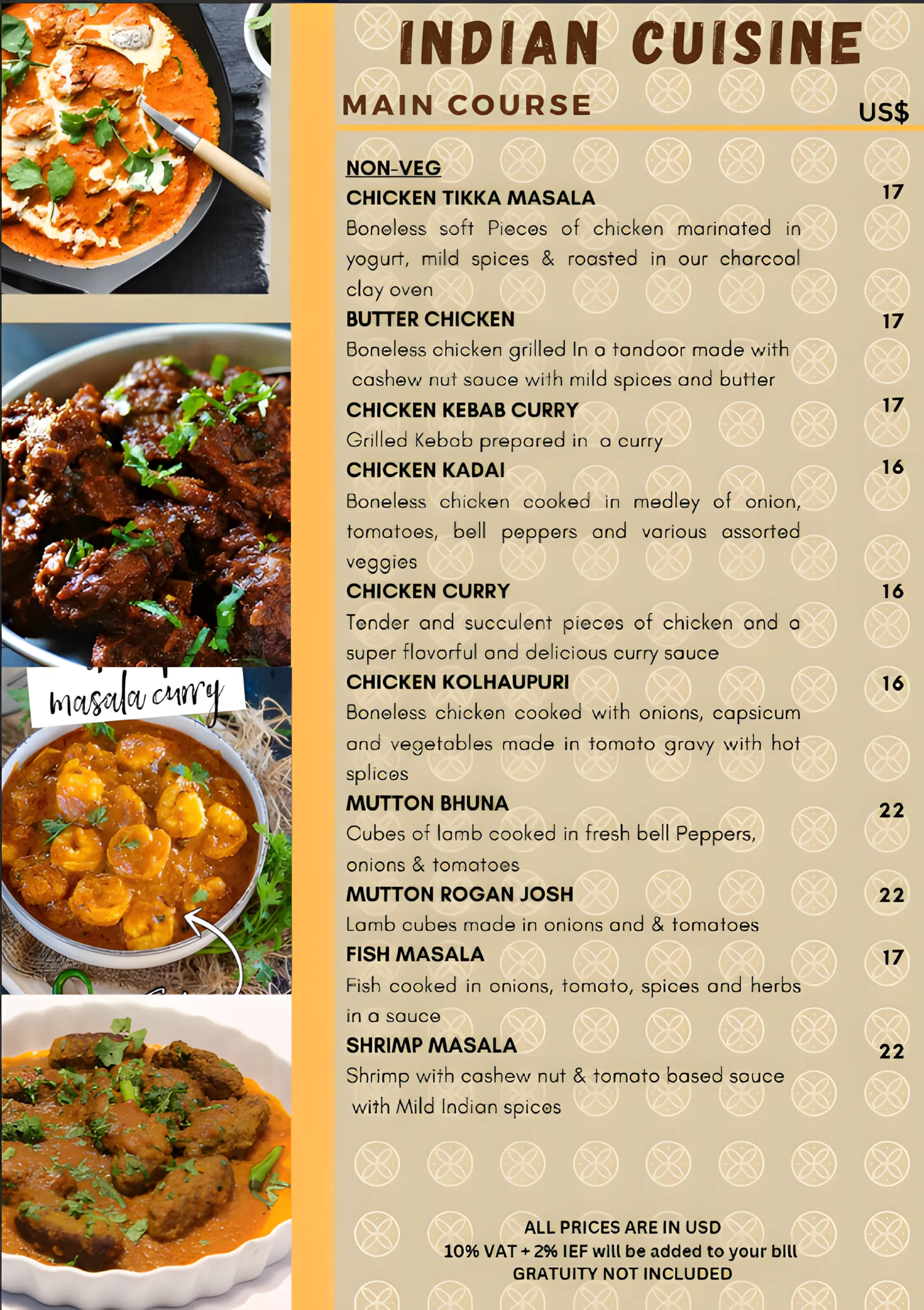 Latin House Global Cuisine menu page 7