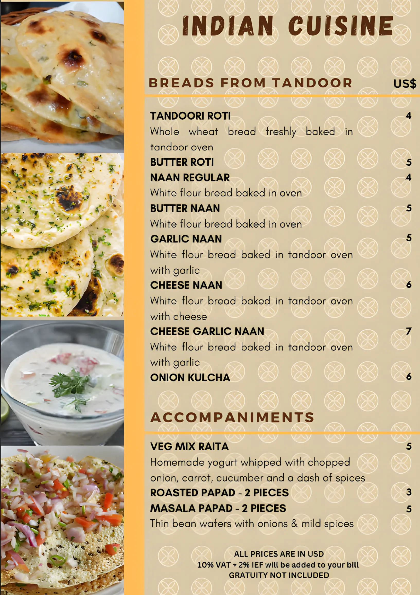 Latin House Global Cuisine menu page 9