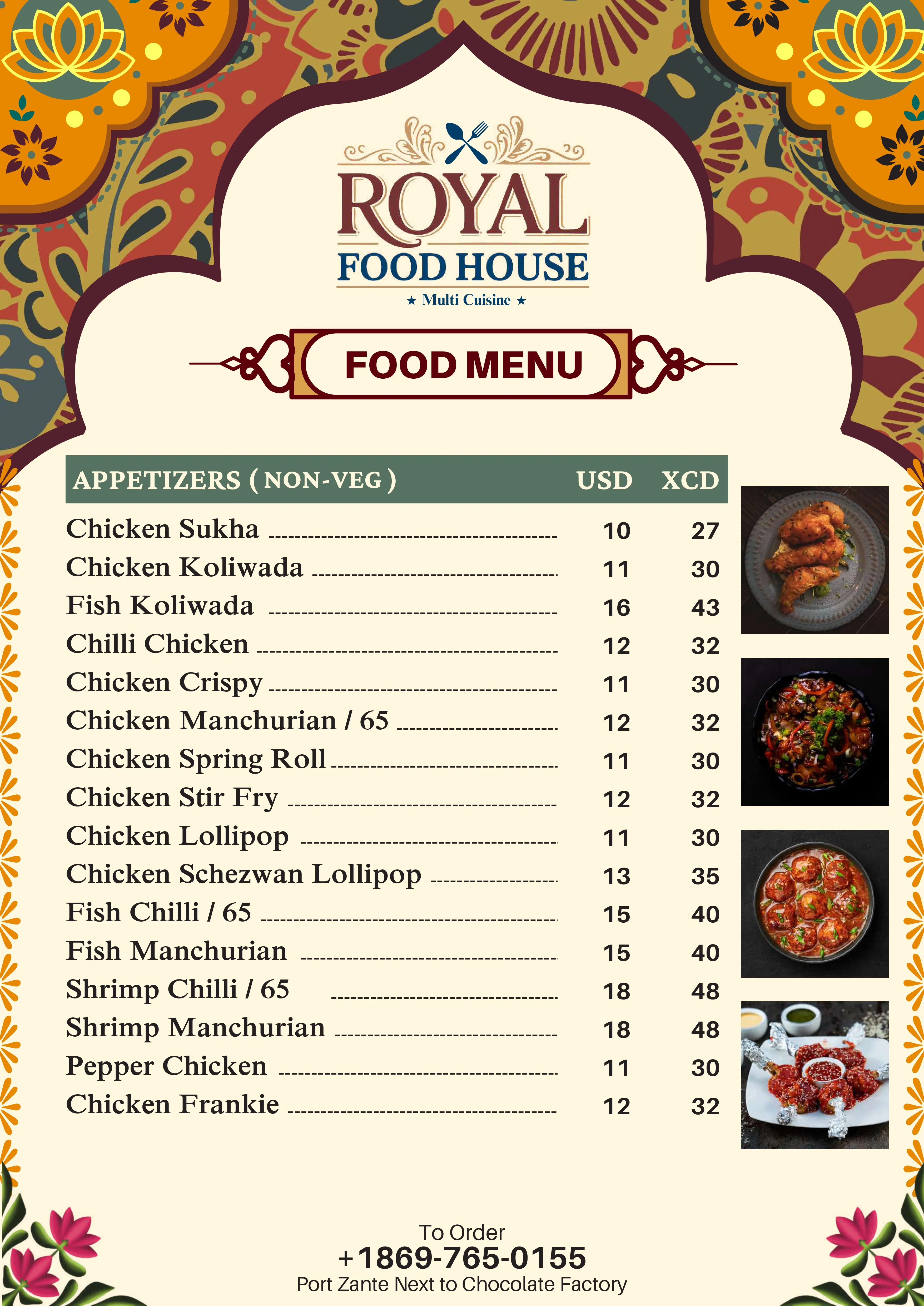 Royal Food House menu page 2