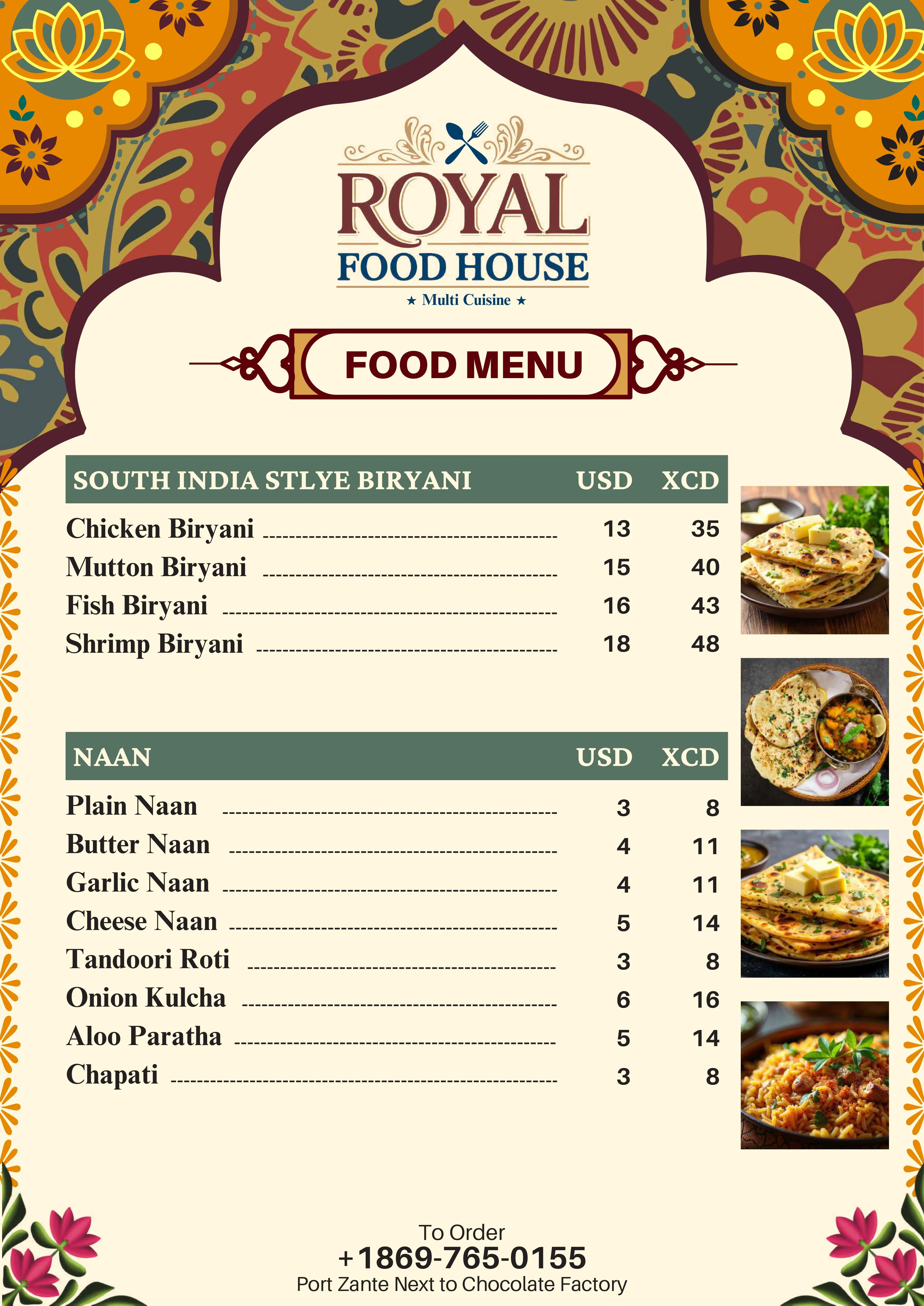 Royal Food House menu page 4