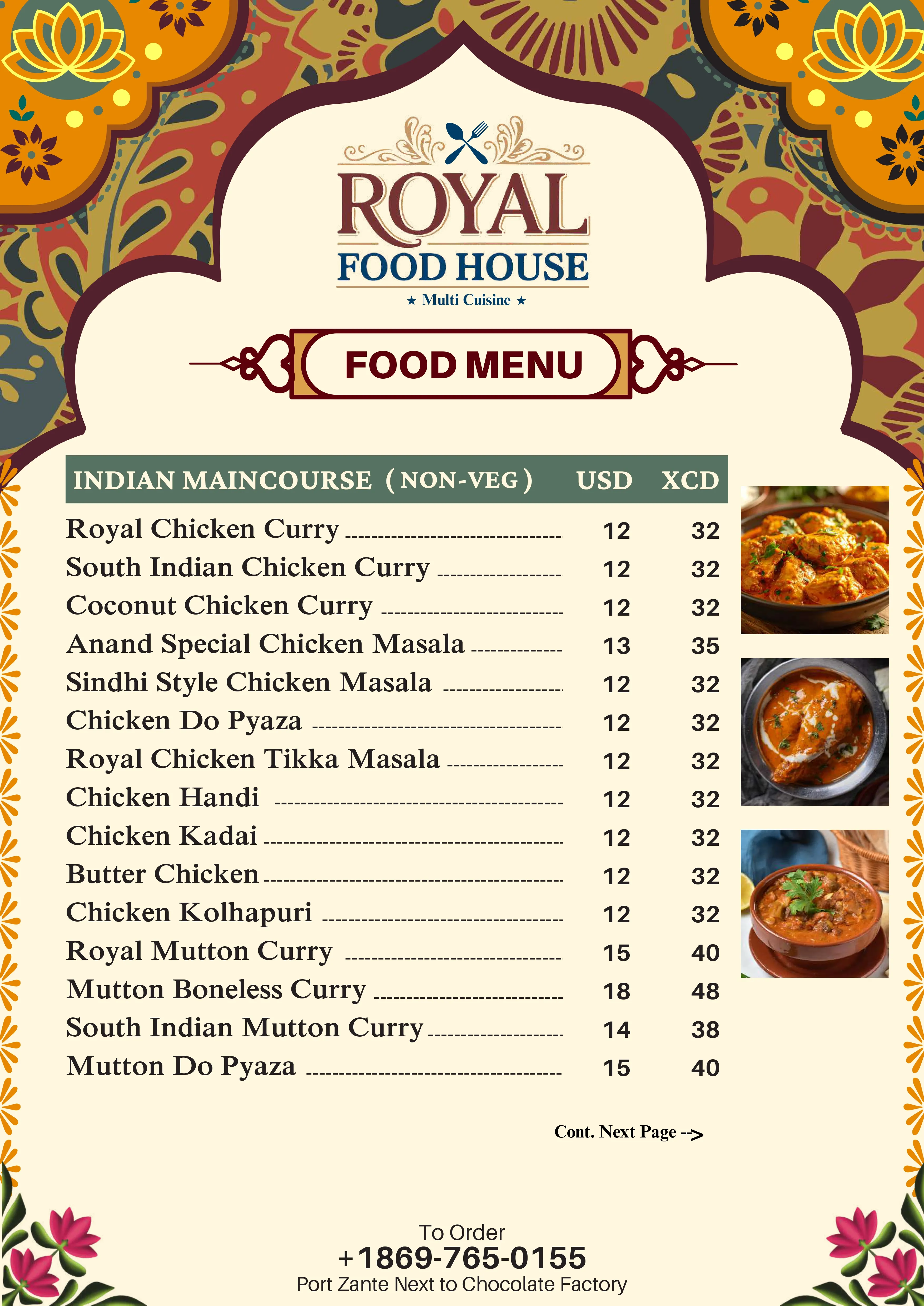 Royal Food House menu page 6