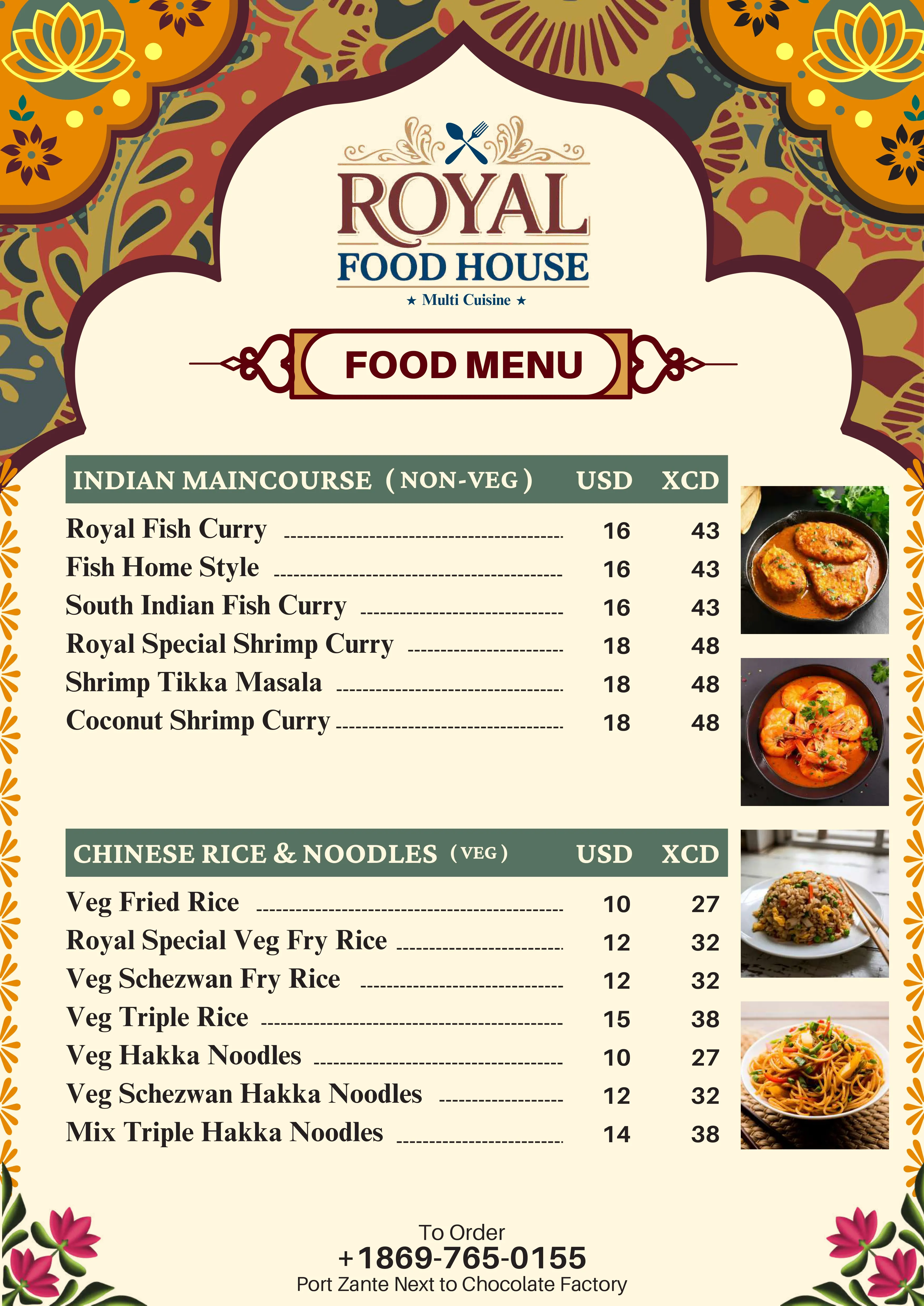 Royal Food House menu page 7
