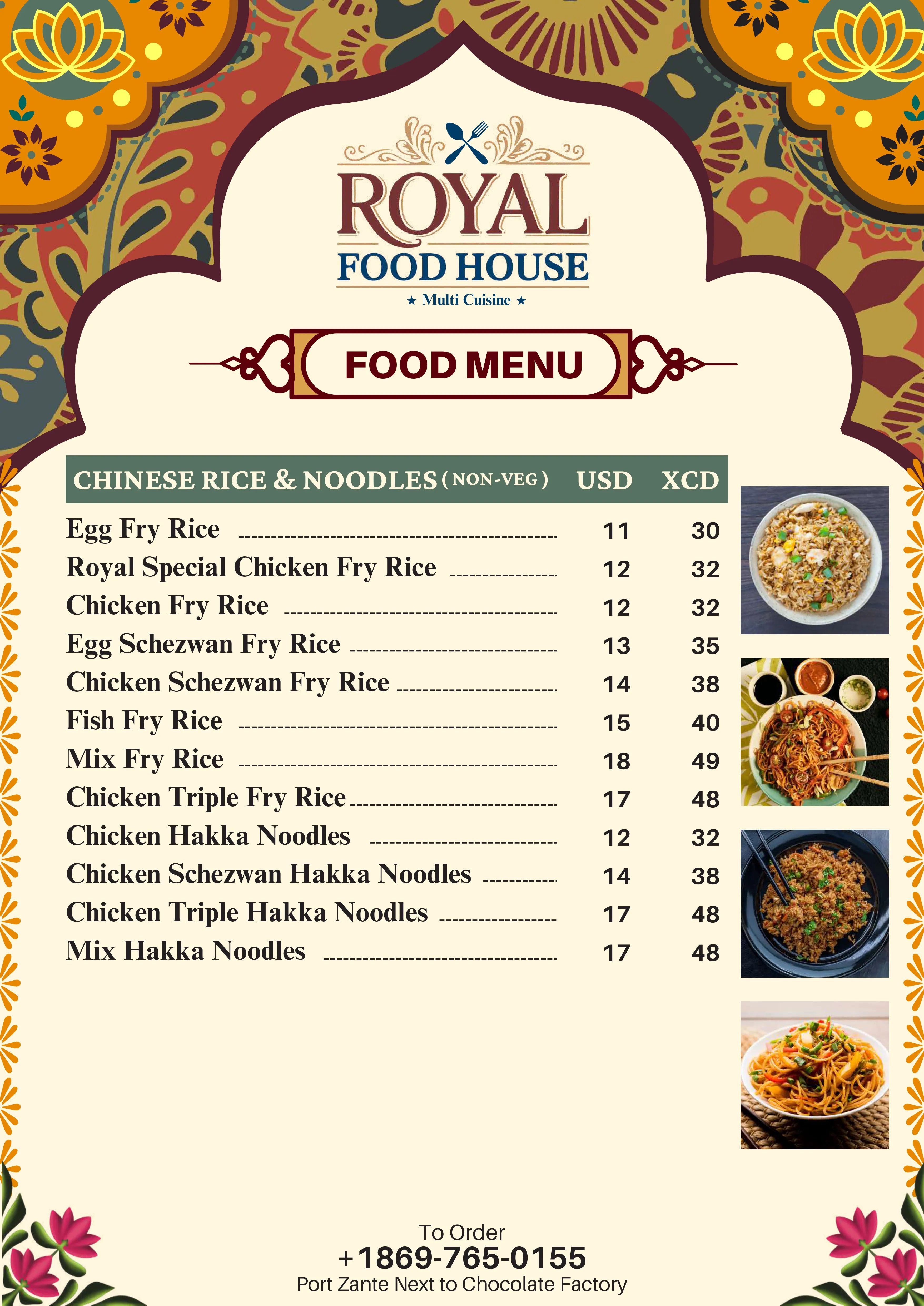 Royal Food House menu page 8