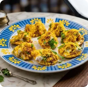 Indian street food plate