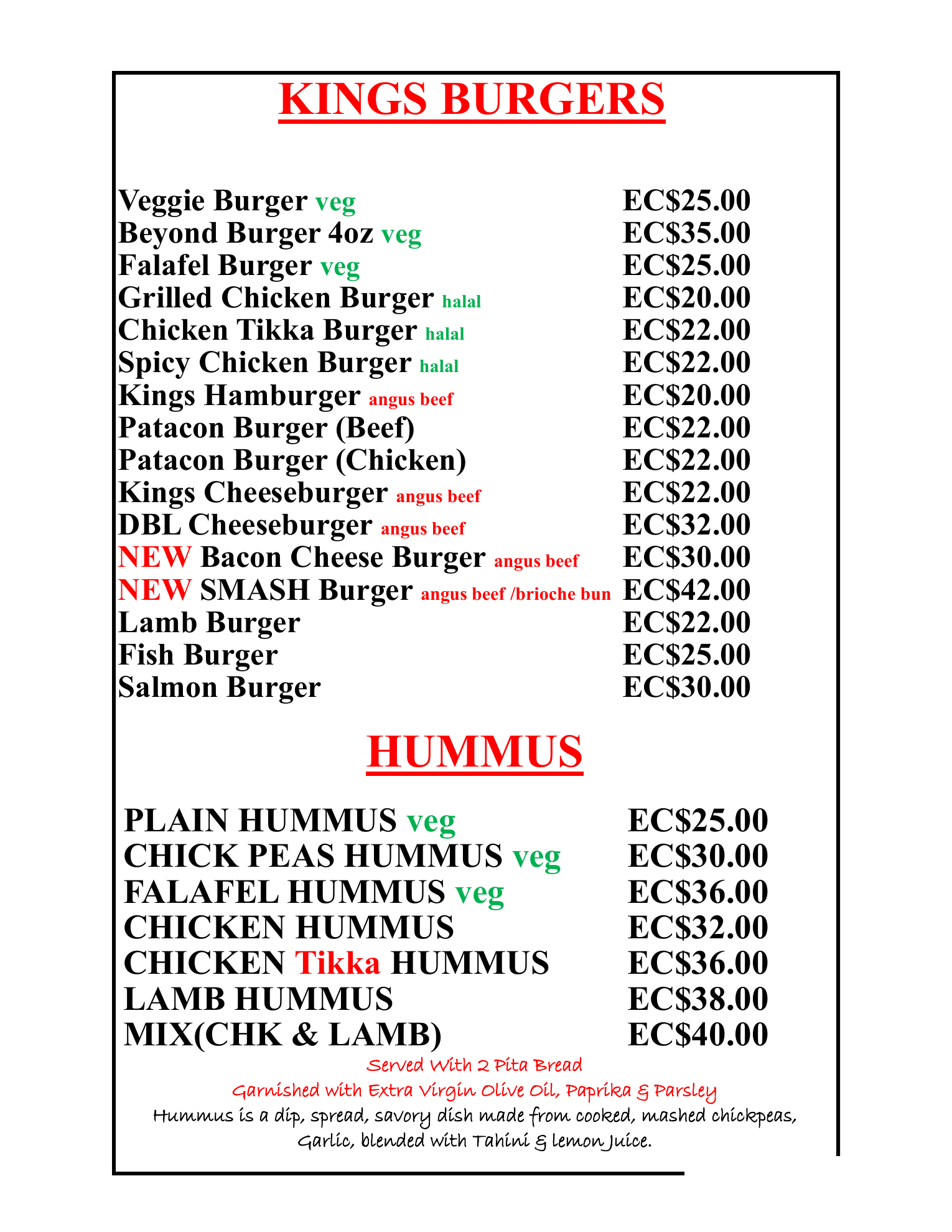 Shawarma King 3 menu page 5