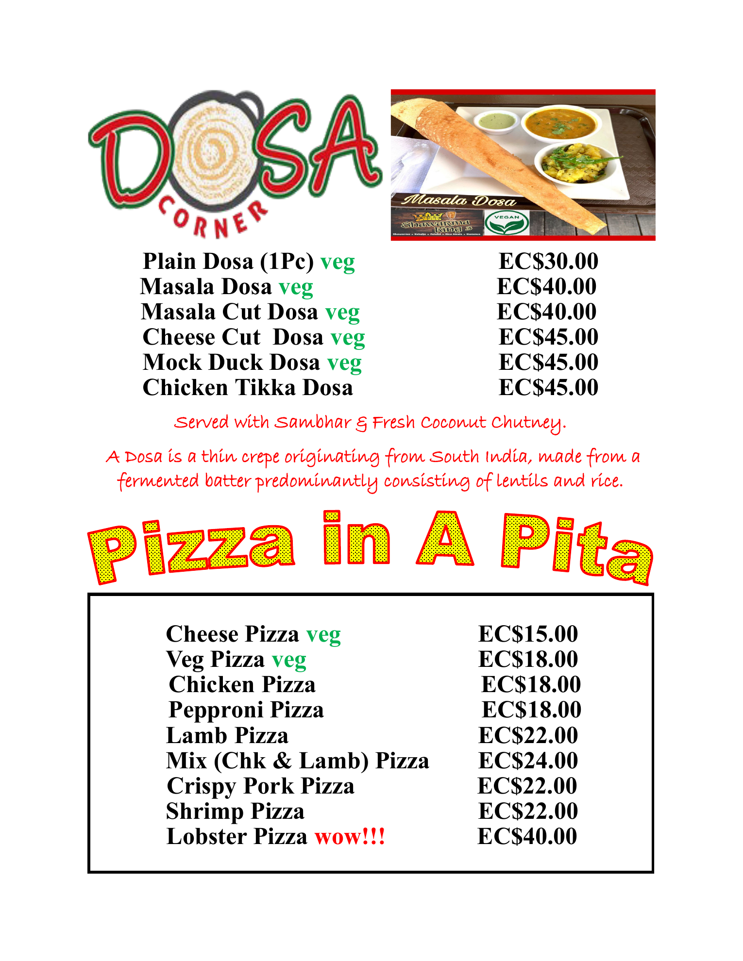 Shawarma King 3 menu page 9